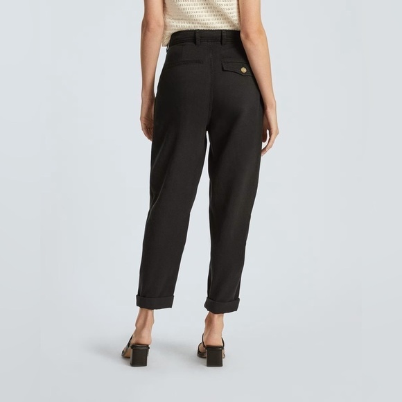 Everlane The TENCEL Relaxed Chino Pants in Black Size 0 - Picture 5 of 11